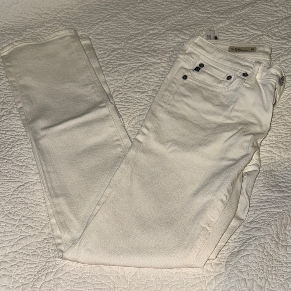 Ag Adriano Goldschmied Ivory White Skinny Jeans